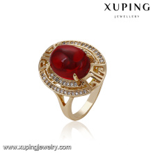 14732 Modeschmuck Kupferlegierung elegante Ringe, 18k neue Design Gold Fingerring Mädchen